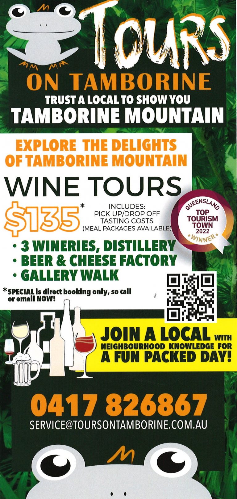 Tours On Tamborine Mountain Surfers Paradise Brochure Service