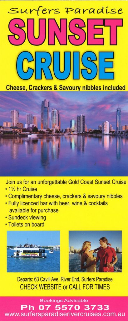 Surfers Paradise Sunset Cruise Surfers Paradise Brochure Service